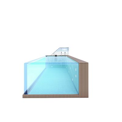 家庭スポーツ アクリル板の窓とステンレス鋼構造の地下プール