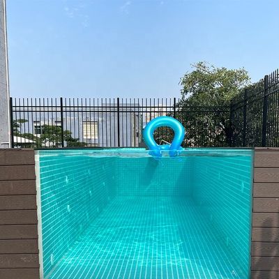 地面上100mmアクリルパネル付きのプリファブリックプール プールフィルターポンプ