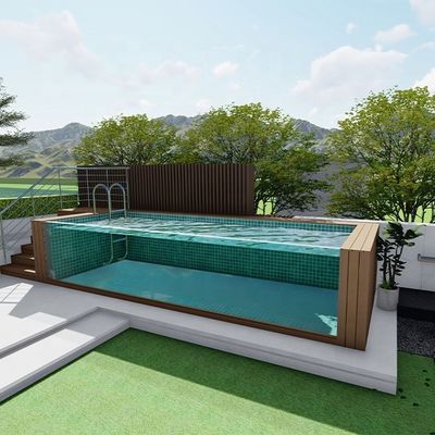 屋外ガラス繊維プール 高透度92.5% 透明なデザイン