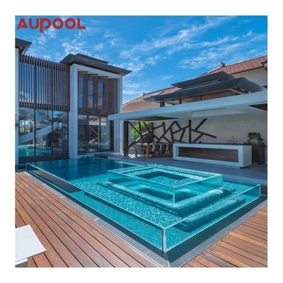 オーダーメイド アクリルシートと水中の照明 20フィートコンテナで屋外プール
