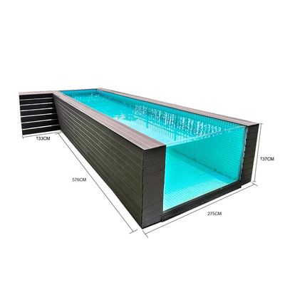 2500KGS 純重量 露天水泳訓練とリラクゼーションのためのクリア・スイム・スパプール