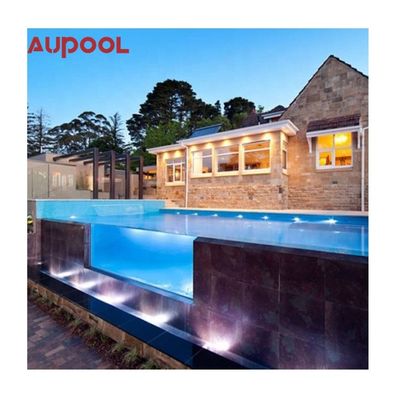 アクリルプール AUPOOL 庭園裏庭 蓋と暖房付きの無限の長泳スパ