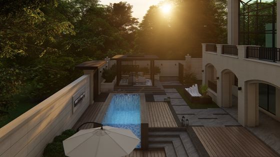 AUPOOL の クリア アクリル 板 ファイバー グラス プール で 屋外 の 空間 を 変え て ください