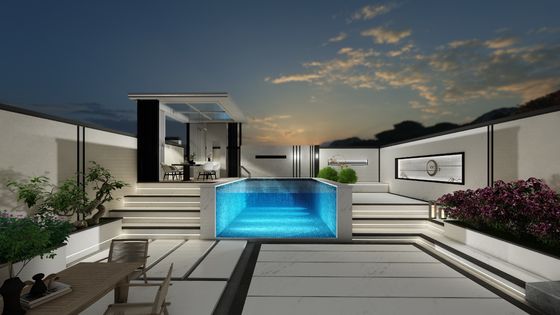 AUPOOL の クリア アクリル 板 ファイバー グラス プール で 屋外 の 空間 を 変え て ください