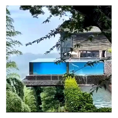 カスタマイズされた現代的な屋根 アクリル式露天プール 透明なインフィニティ壁